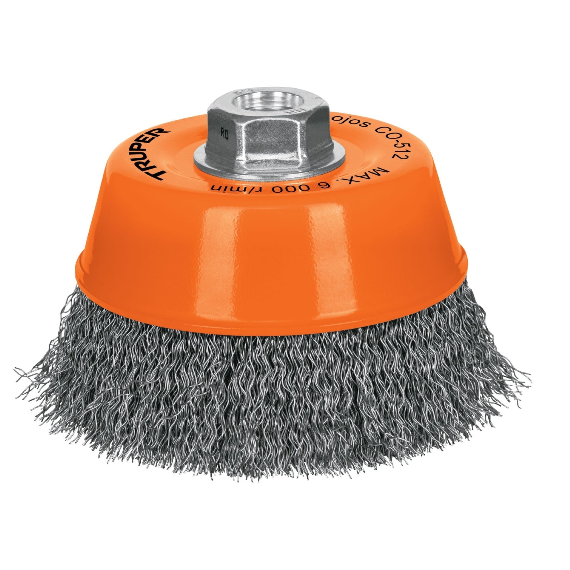 Grata Copa De Alambre Ondulado Fino De 5". Eje De 5/8-11